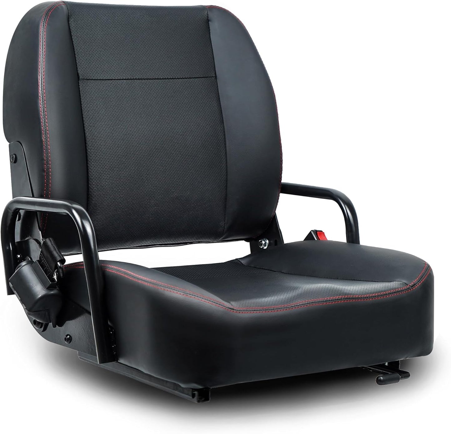 Universal Forklift Seat with Adjustable Back and Safety Features