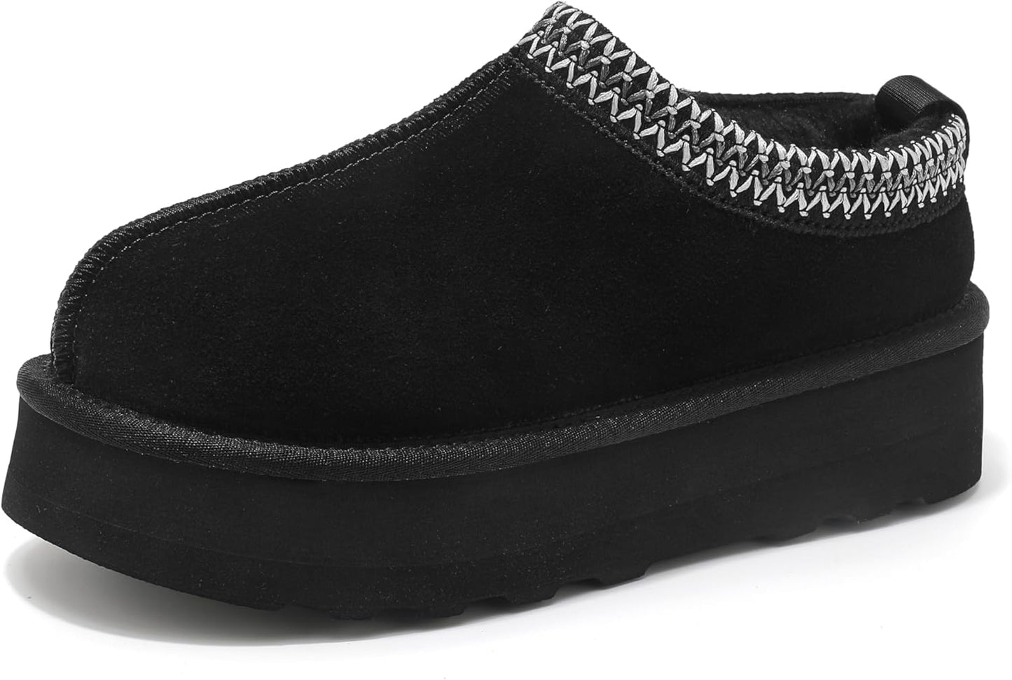 Warm and Fuzzy Plush Women Platform Slippers for Winter Comfort