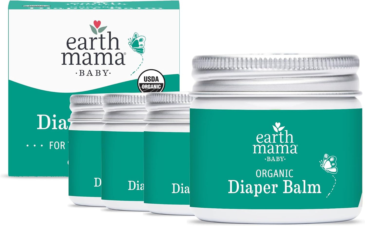 Earth Mama Organic Diaper Balm for Sensitive Skin 4-Pack