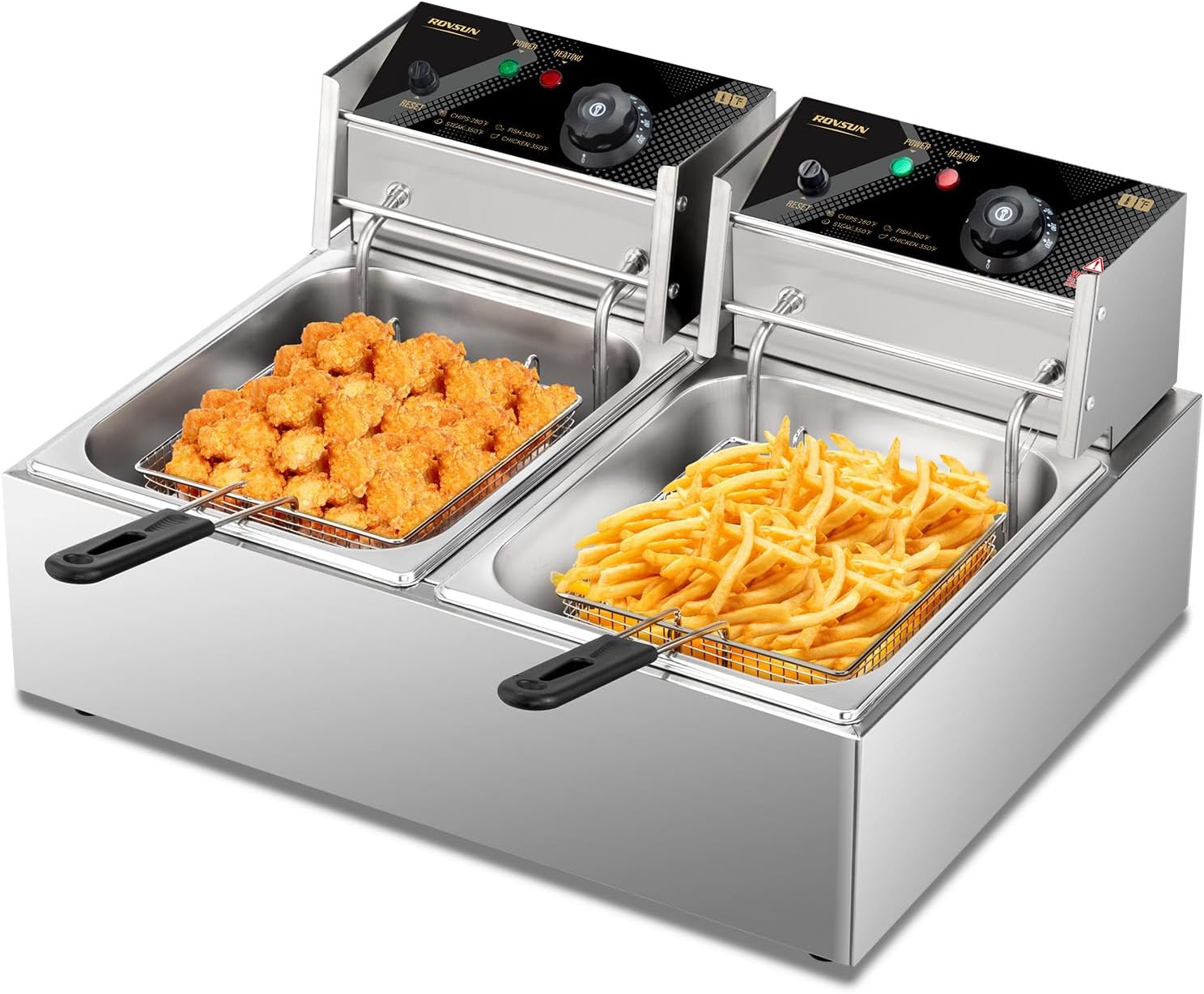 ROVSUN 22.8QT Commercial Deep Fryer for Perfect Frying