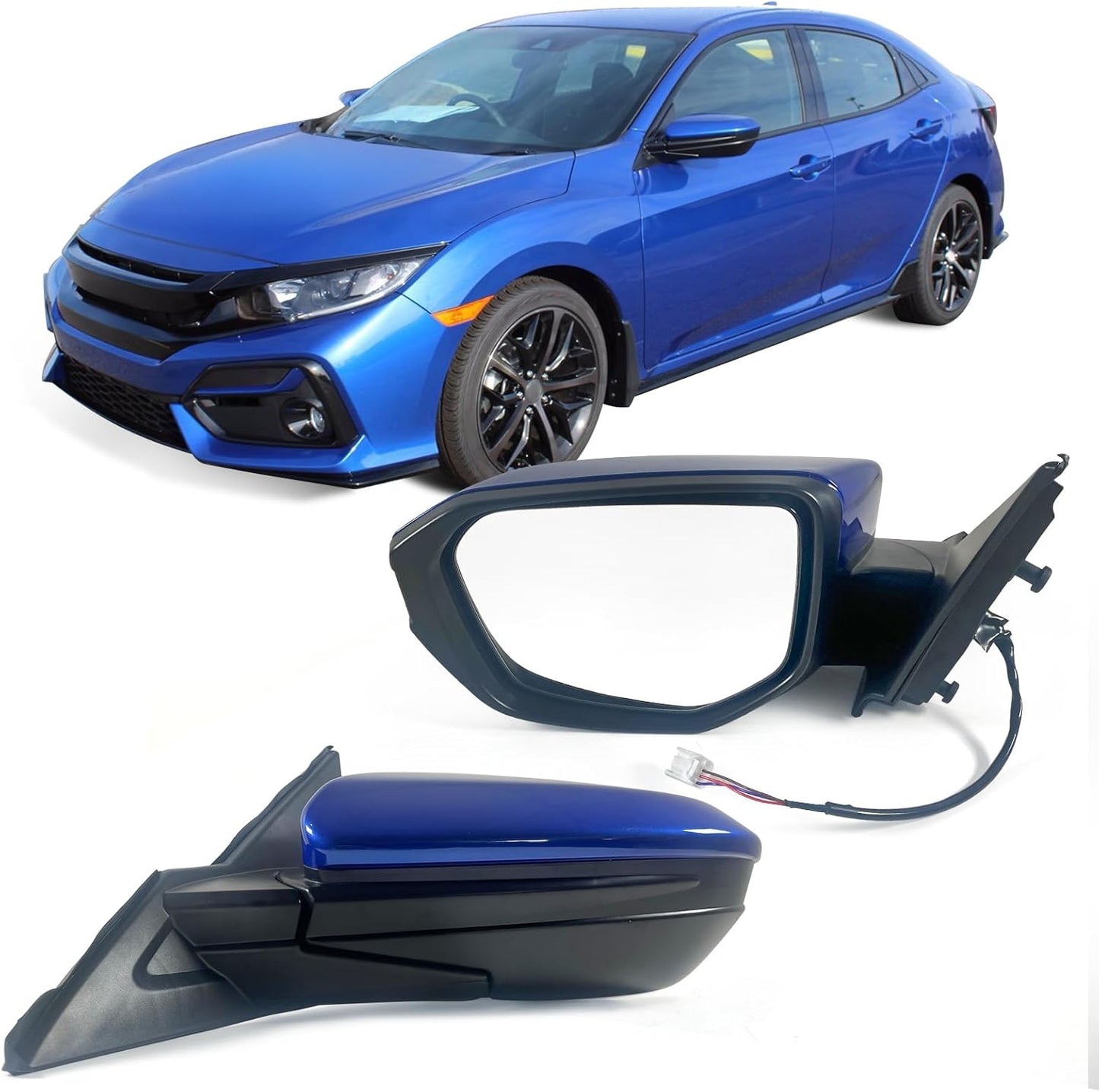 Left Driver Side Door Mirror for 2016-2021 Honda Civic LX SE Sport