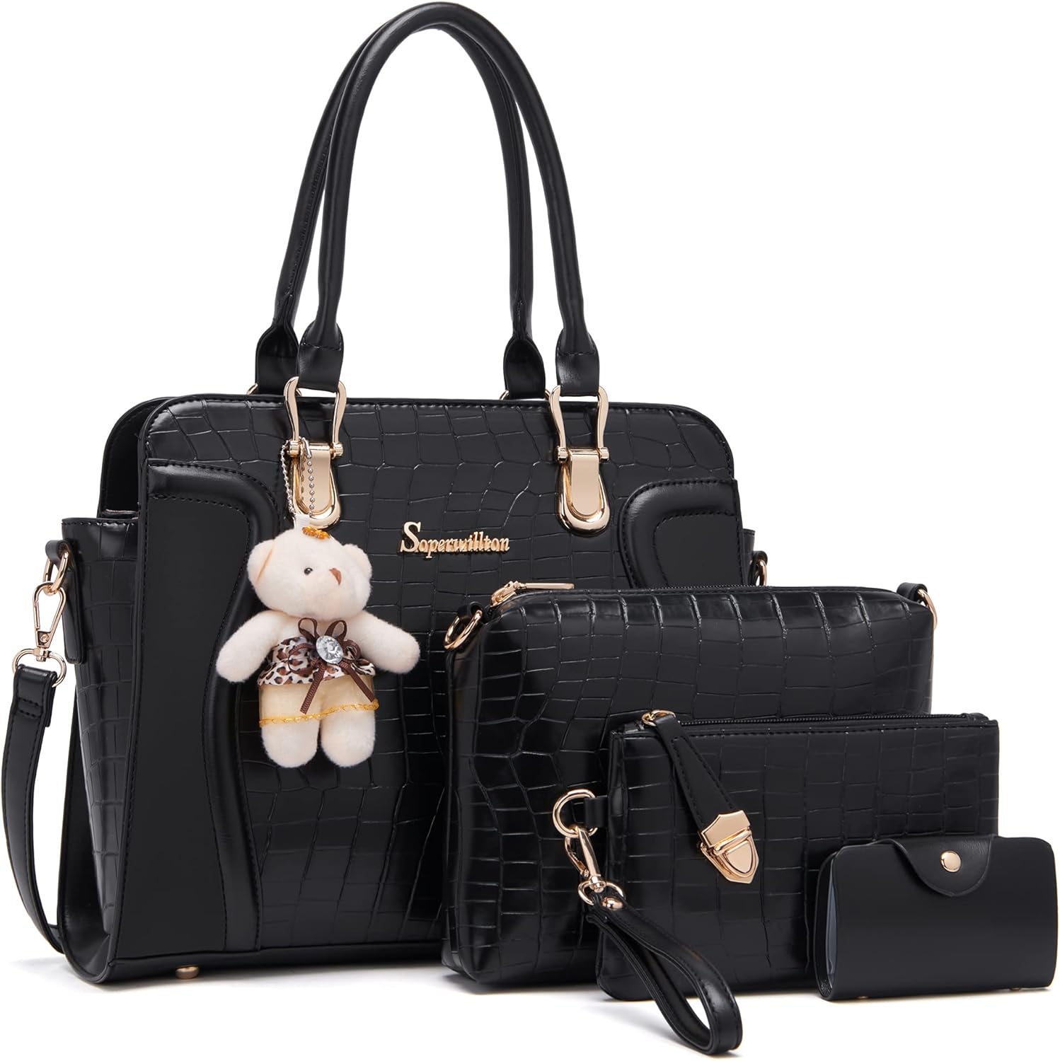 Stylish Women's Fashion Handbags Tote Bags Set for Every Occasion