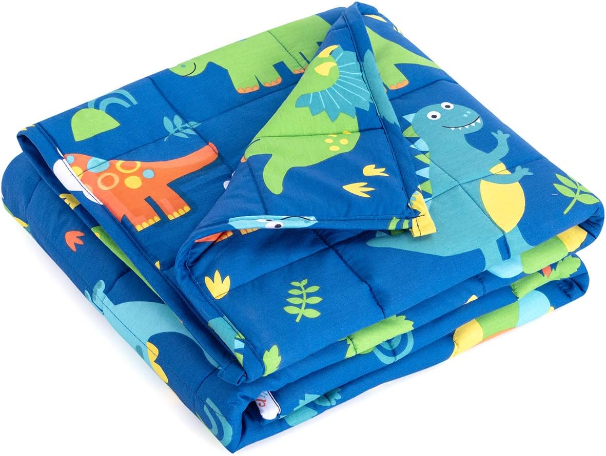 Mr. Sandman Weighted Blanket for Cozy Sleep with Dinosaurs
