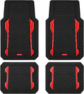 Rubbermaid Car Floor Mat Dual-Tone Red Aluminum Inserts - Heavy Duty