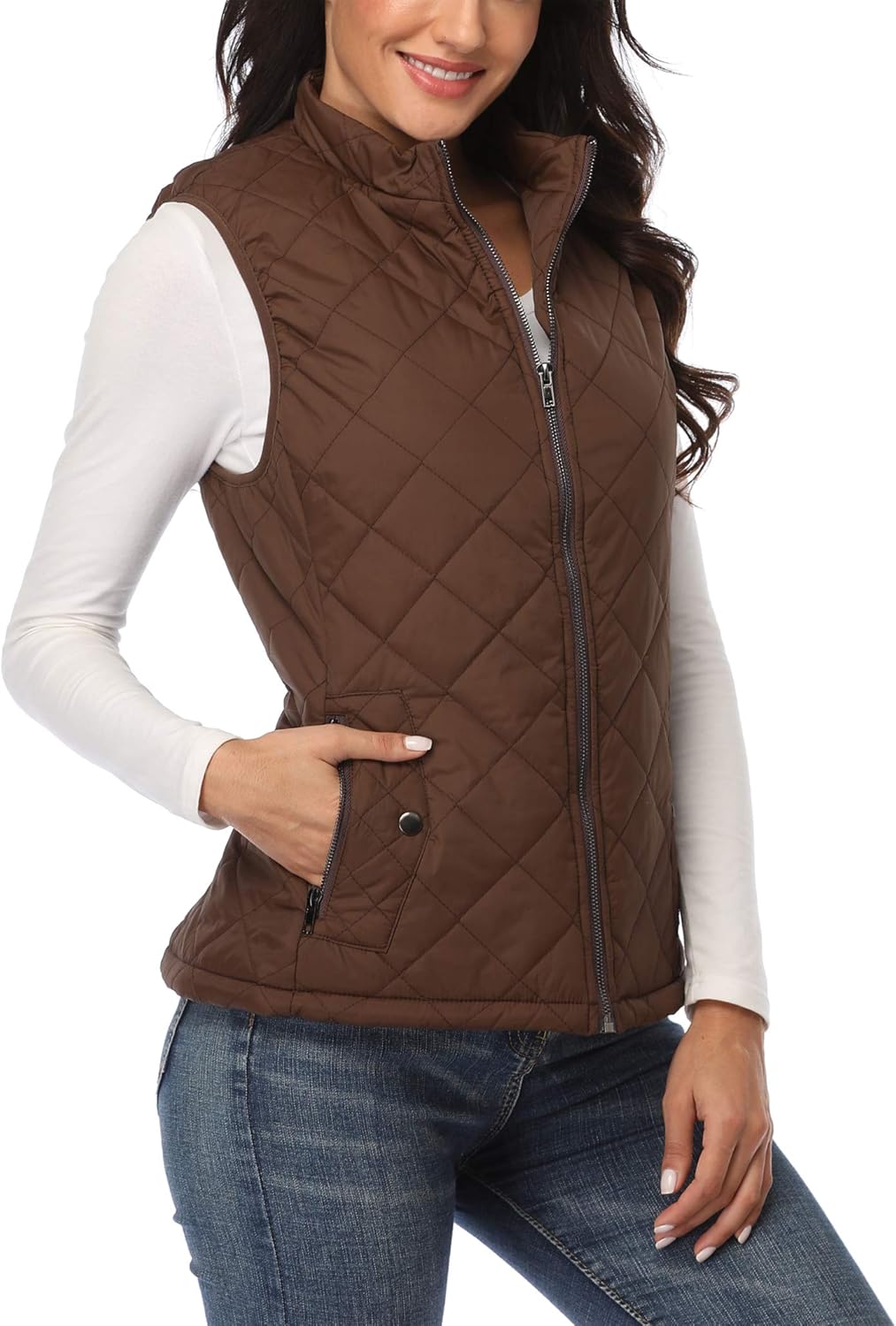 MISS MOLY Women Lightweight Quilted Padded Vest for Comfort