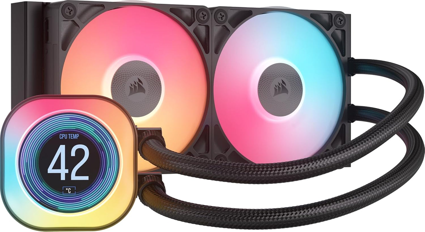 CORSAIR iCUE Link Titan 240 RX LCD Liquid CPU Cooler Review