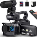 6K 64MP Video Camera Camcorder - Vlogging Camcorder with IR Night