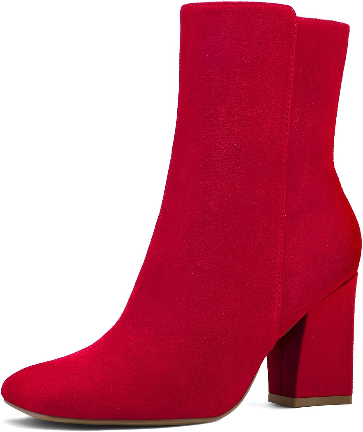 Stylish Women's Ankle Boots with Square Toe and Side Zipper