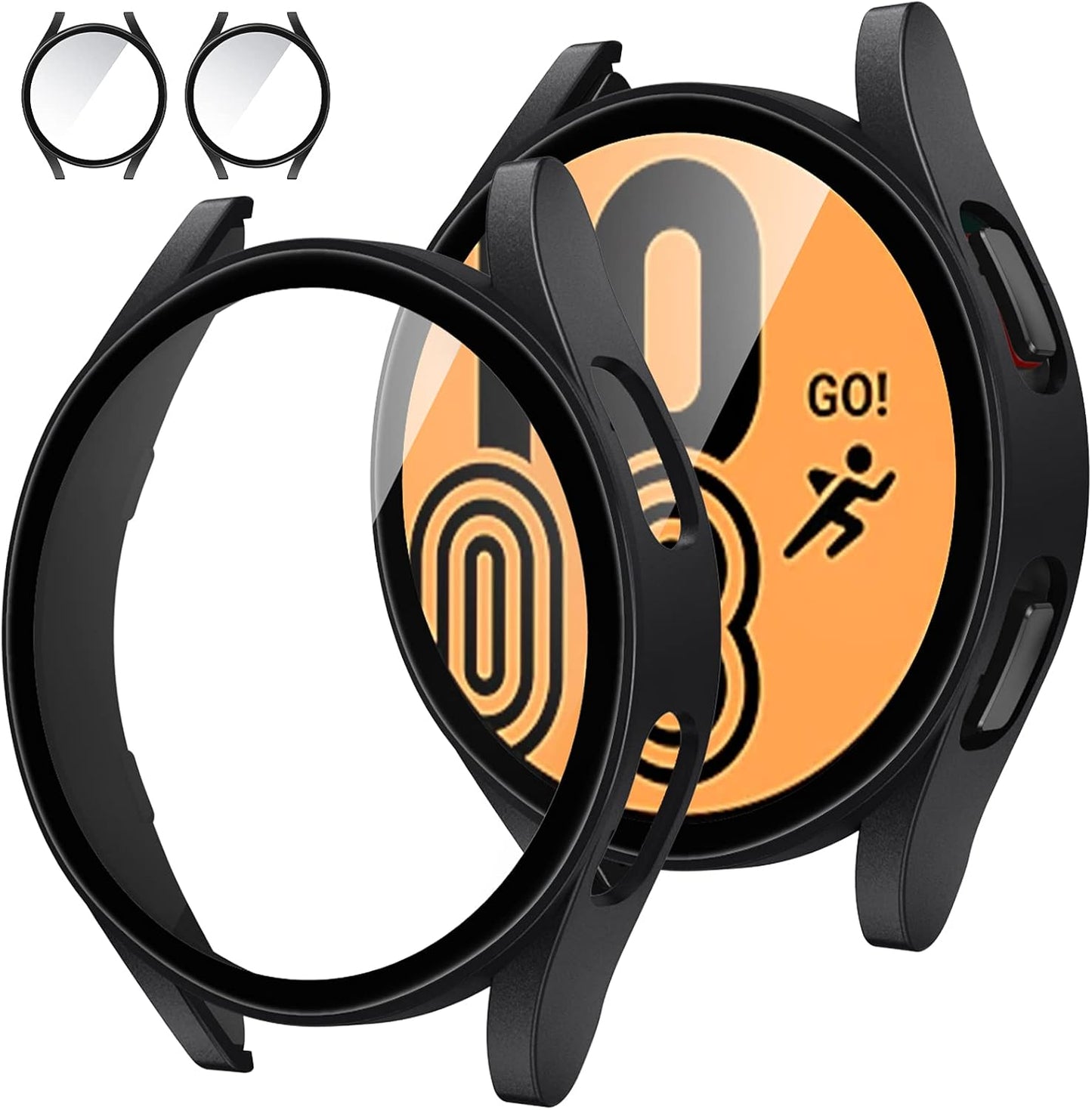 Tensea 2Pack Screen Protector Case for Samsung Galaxy Watch FE - Matte Black