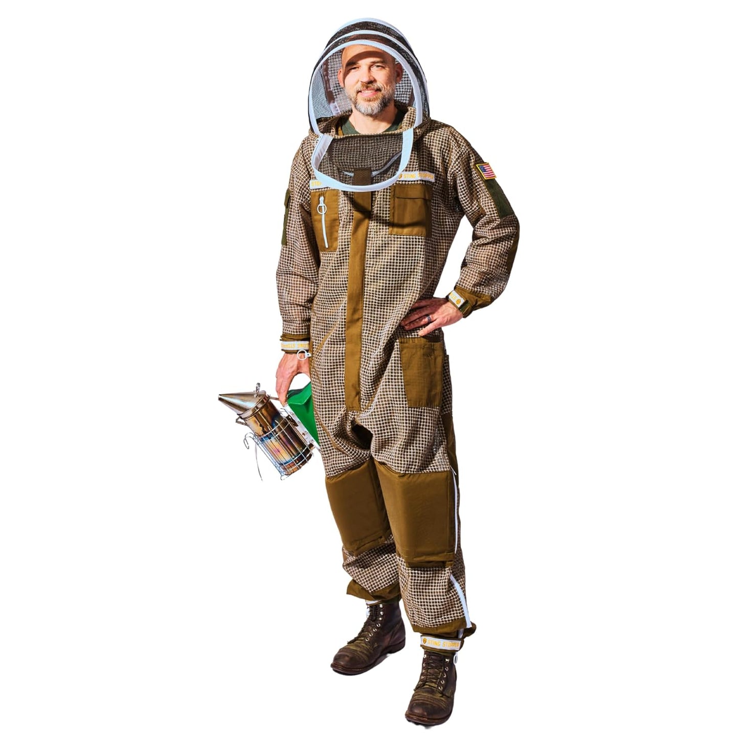 Sting Stopper Beekeeping Suit with Ventilation for All Sizes