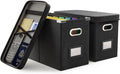 File Organizer Box with Lid and Hanging Rail - Portable Letter File