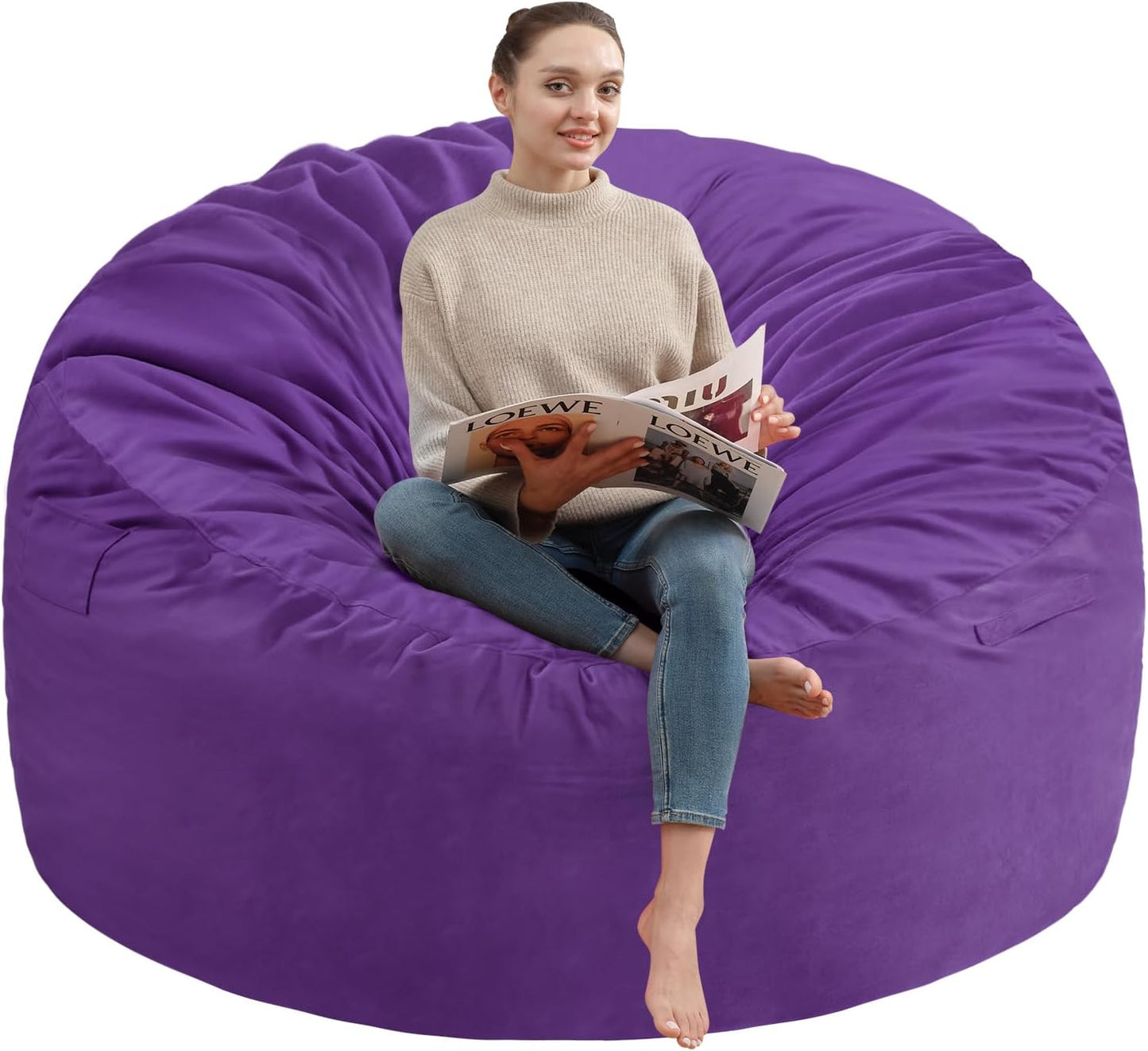 5FT Bean Bag Chair with Memory Foam for Ultimate Comfort