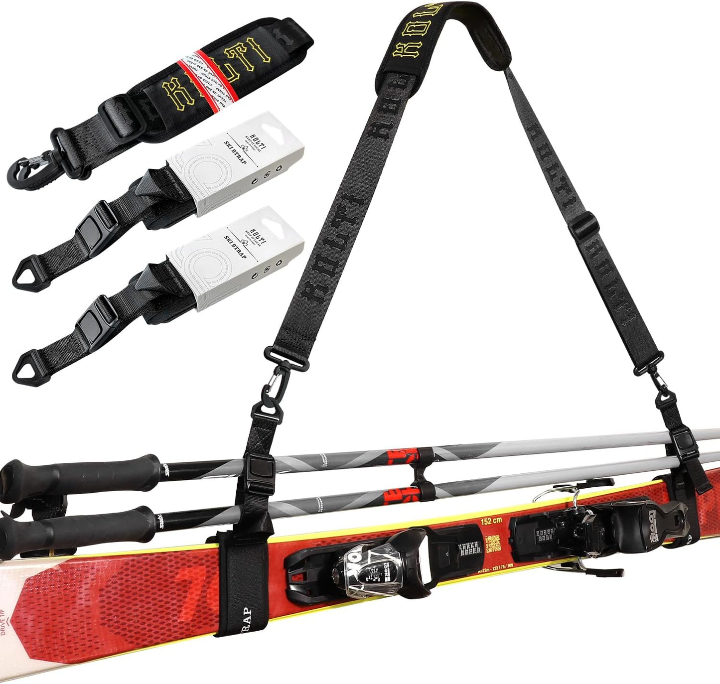 Kolti Ski Strap & Pole Carrier - Family-Friendly Convenience!