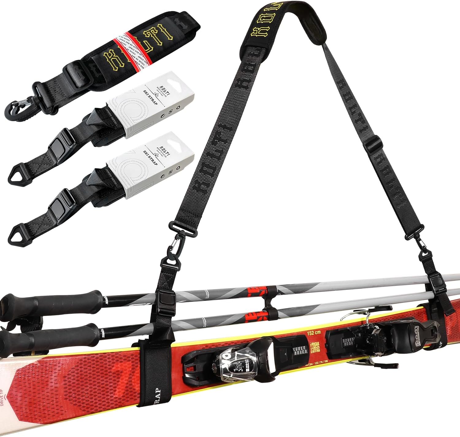 Kolti Ski Strap & Pole Carrier - Family-Friendly Convenience!