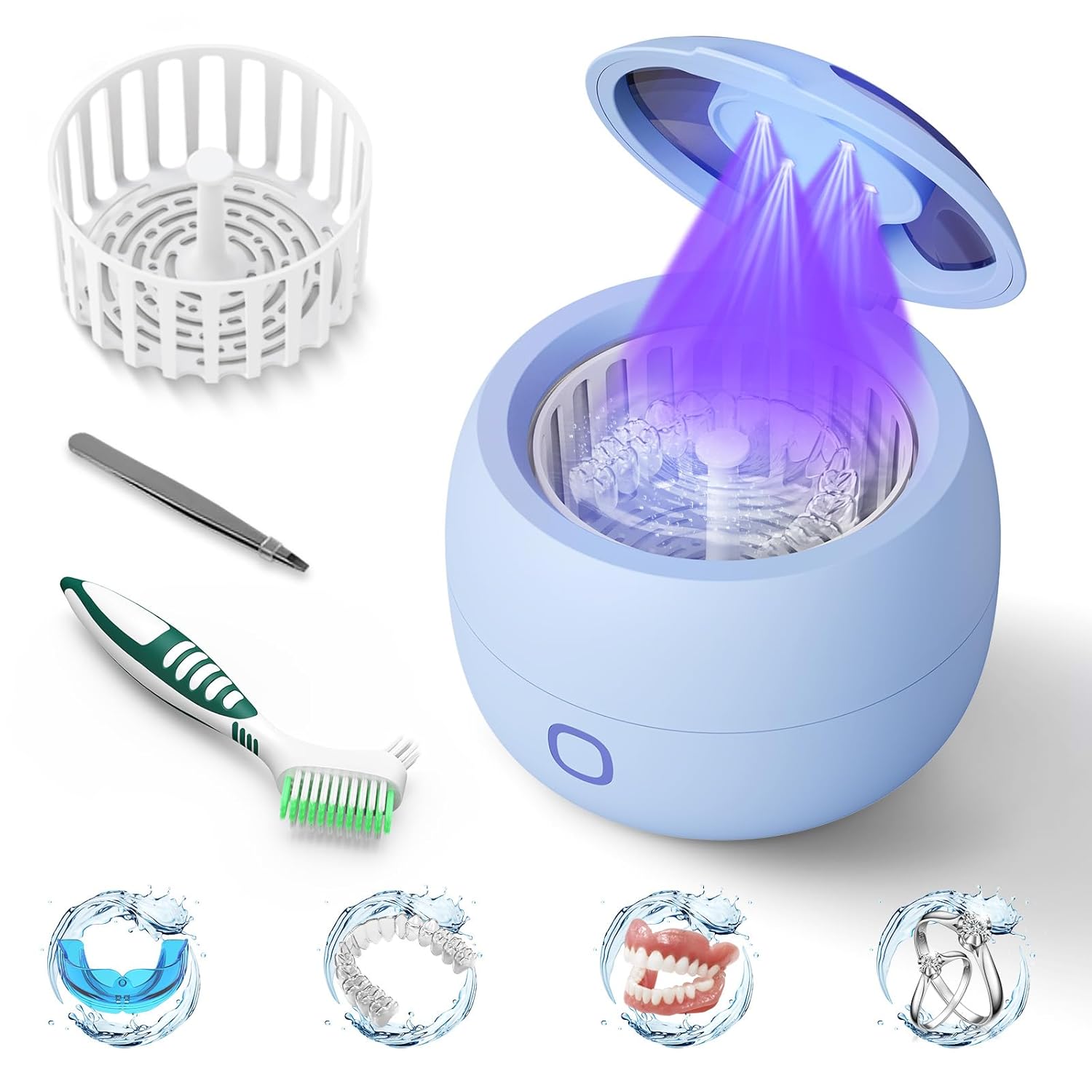 Ultrasonic Retainer Cleaner with 4 Modes for Deep Cleaning