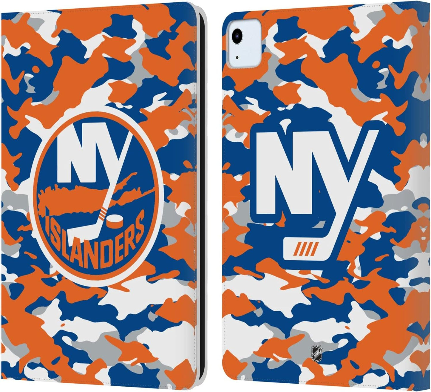 NHL Camouflage New York Islanders Leather Wallet Case for iPad Air