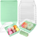 Charcuterie Boxes 150 Pack with Clear Lids and Green Rope - Disposable