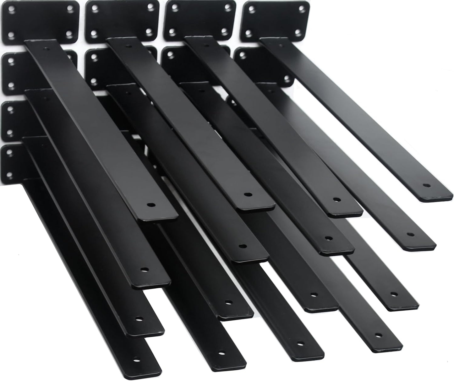 16 Inch Black Hidden L Shelf Bracket for Heavy Duty Support