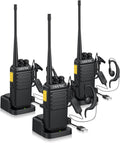 eSynic 3-Pack Durable Walkie Talkies - Long Range VOX Hands-Free