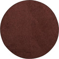 Ambiant Pet Friendly Solid Color Area Rug Chocolate - 8 ft Round