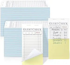 50 Pack Guest Check Pads for Servers - Efficient Order Management