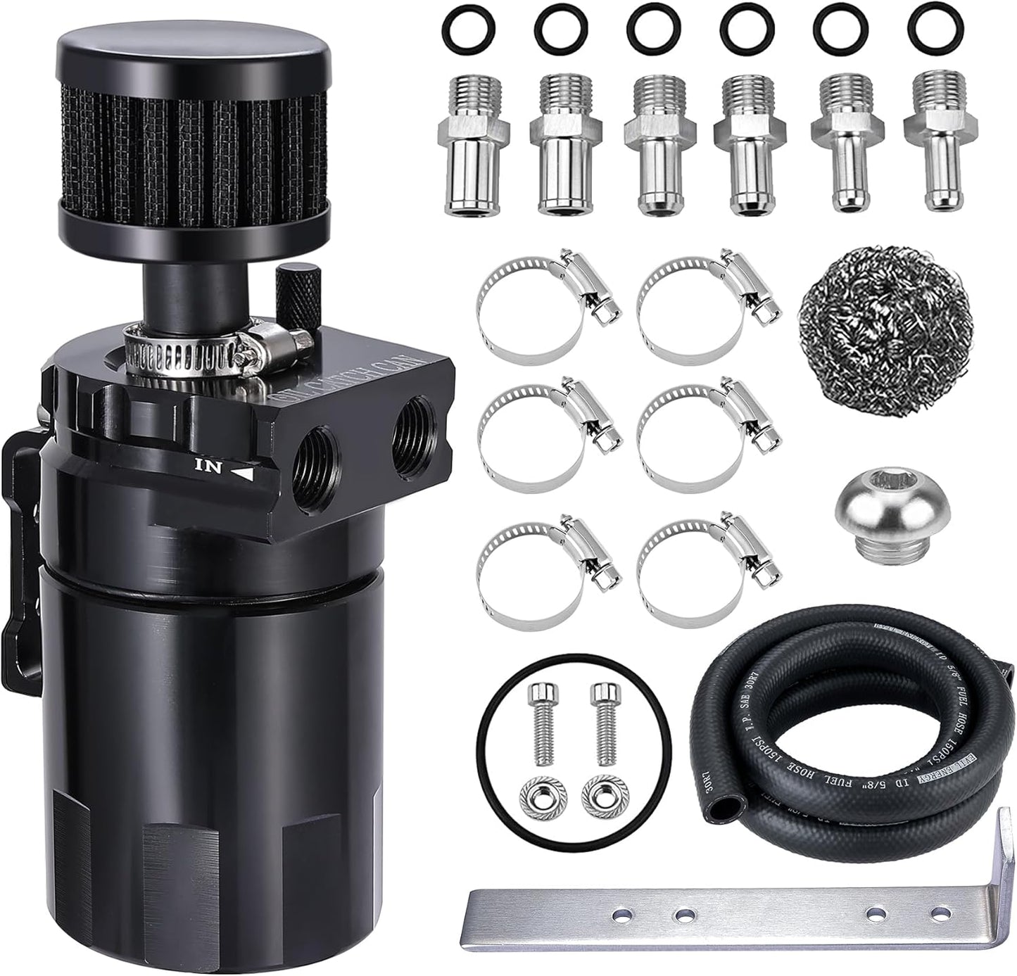 EVIL ENERGY 300ML Baffled Oil Catch Can with Breather Filter