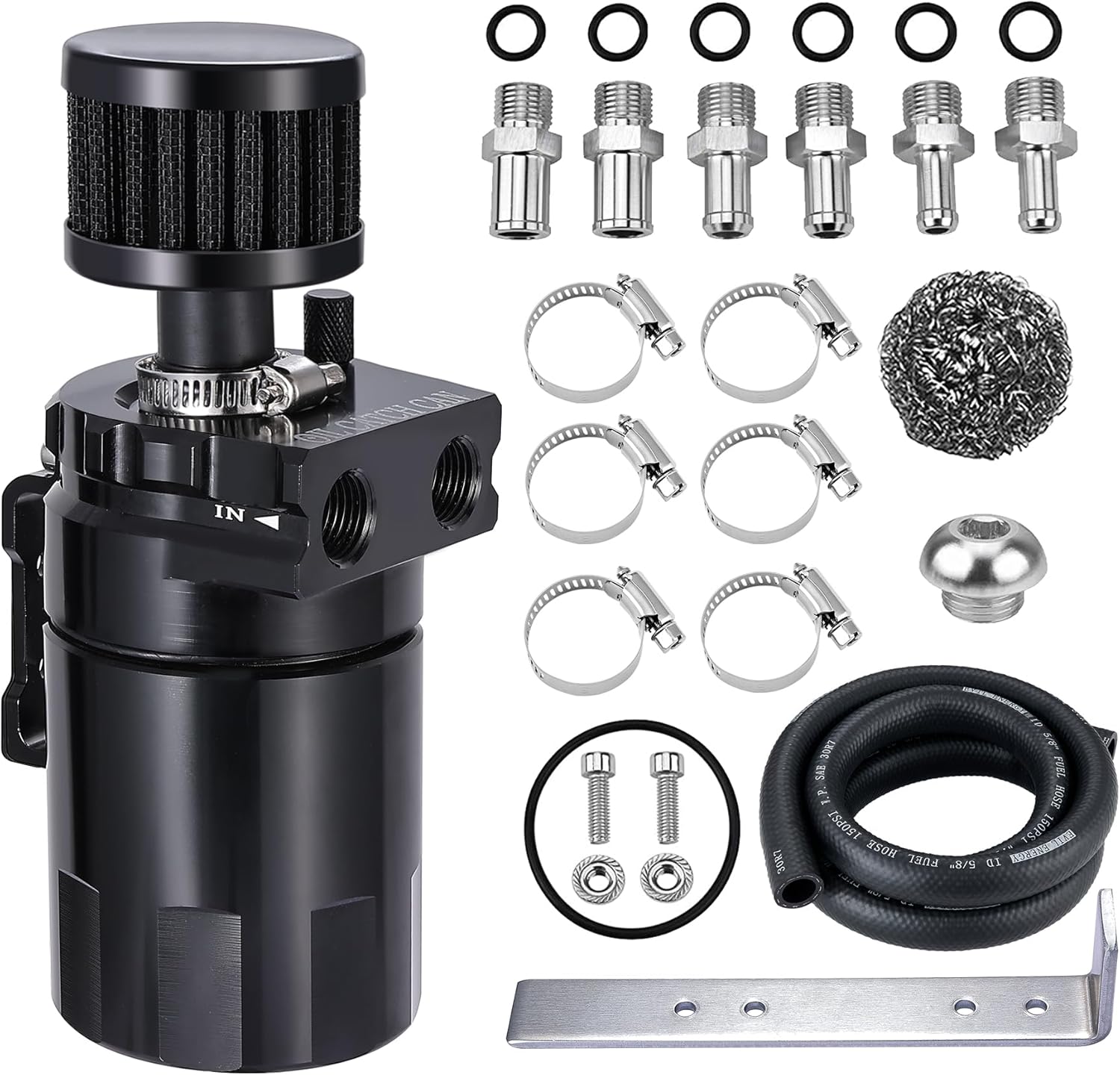 EVIL ENERGY 300ML Baffled Oil Catch Can with Breather Filter