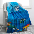 Cartoon Shark Blanket 50x60 in - Soft Warm Throw for Kids