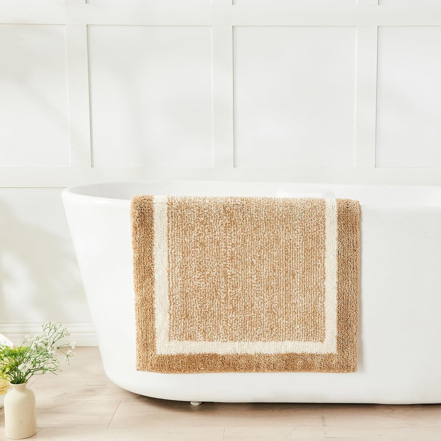 CozeCube Plush Shaggy Bath Mats Non Slip Extra Soft Microfiber