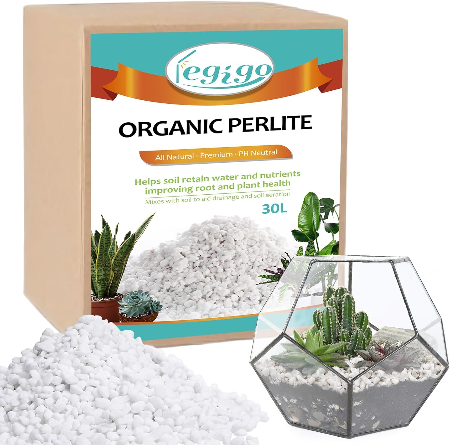 30 Quarts Organic Horticultural Perlite for Indoor Plants