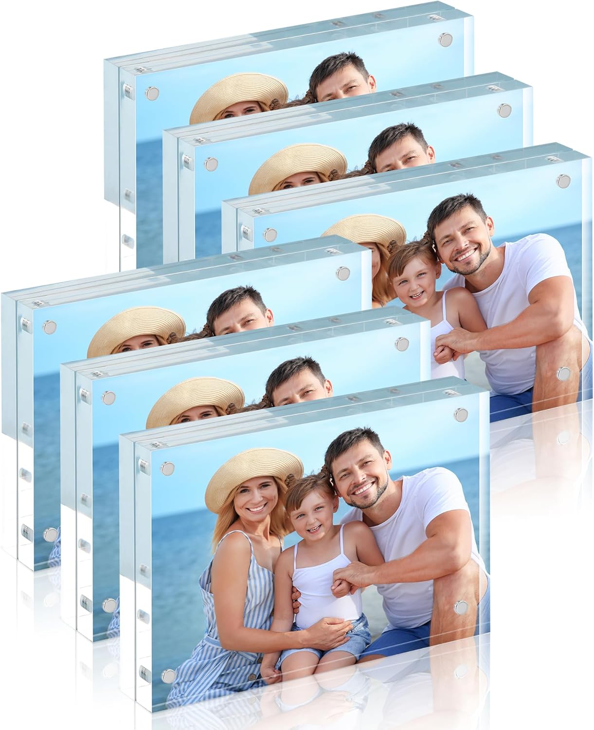 HOUSE DAY Acrylic Picture Frames 4x6 - Magnetic Double Sided Display