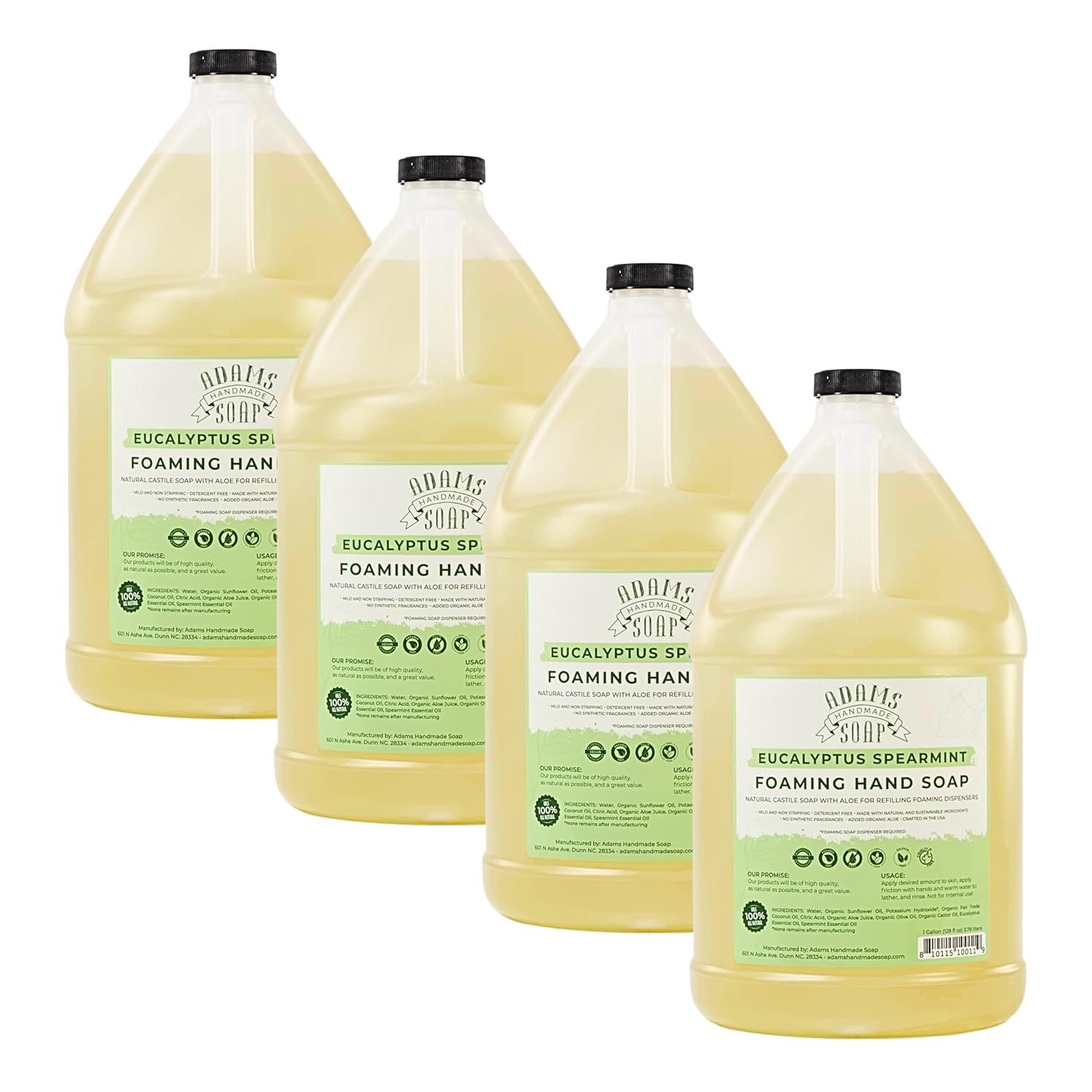 Adams Handmade Soap Liquid Foaming Soap - Eucalyptus Spearmint