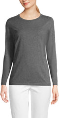 Women's Relaxed Supima Cotton Long Sleeve Crew Tee - Soft Layer