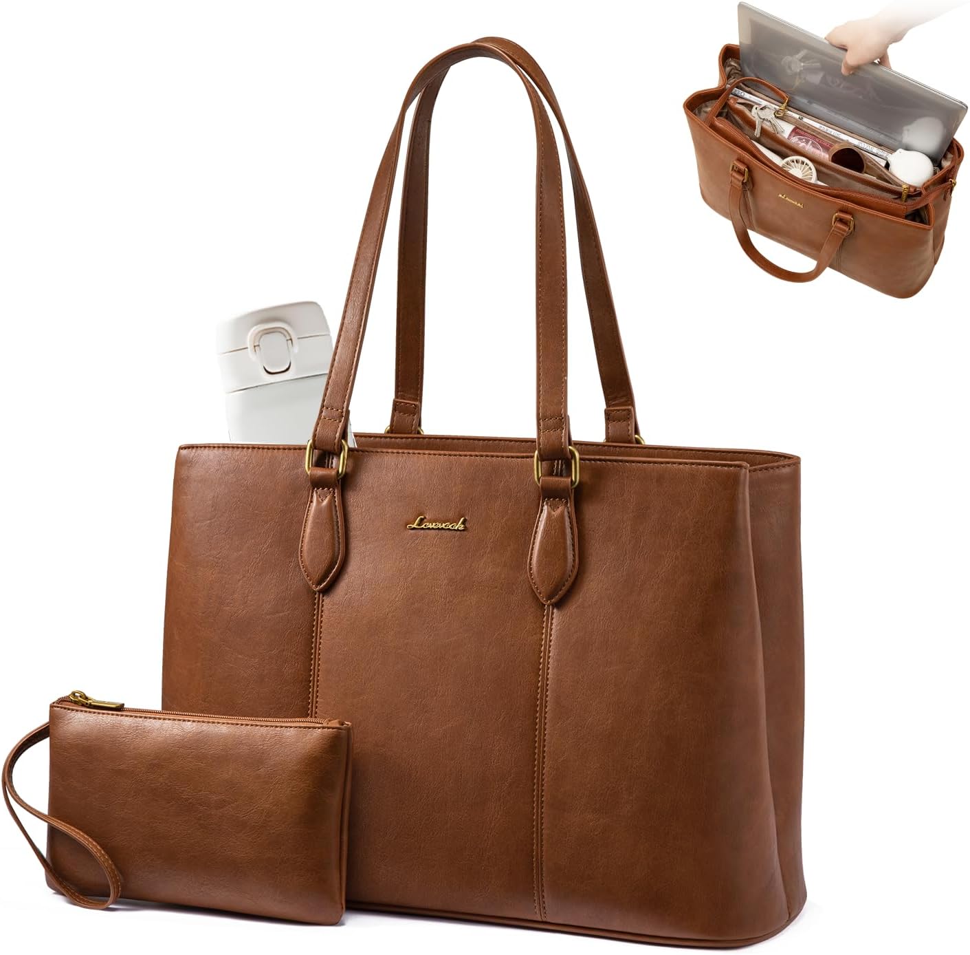 LOVEVOOK Laptop Tote Bag for Women - Stylish Work Companion