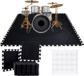 16 Pcs Thick Sound Absorbing Interlocking Floor Mats - Studio Drum Rug