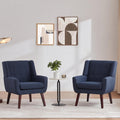 Set of 2 Dark Blue Accent Chairs by HUIMO