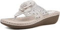 CLIFFS Cynthia Wedge Sandal - Comfortable Memory Foam Wedge