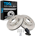 TRQ Front Brake Pad & Rotor Kit Compatible with 2016-2018 Honda Civic