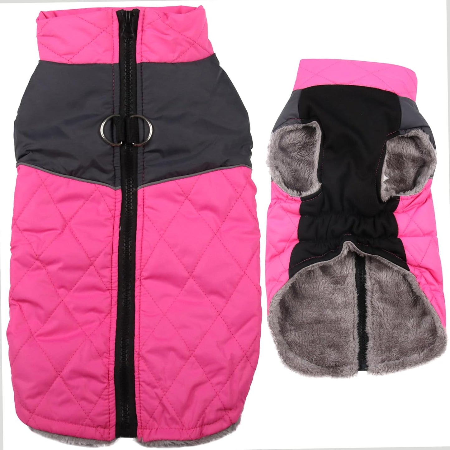 Warm Fleece Dog Coats for Large Dogs - Waterproof Puppy Jacket