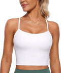 CRZ YOGA Womens Butterluxe Y Back Longline Sports Bra - Soft Light