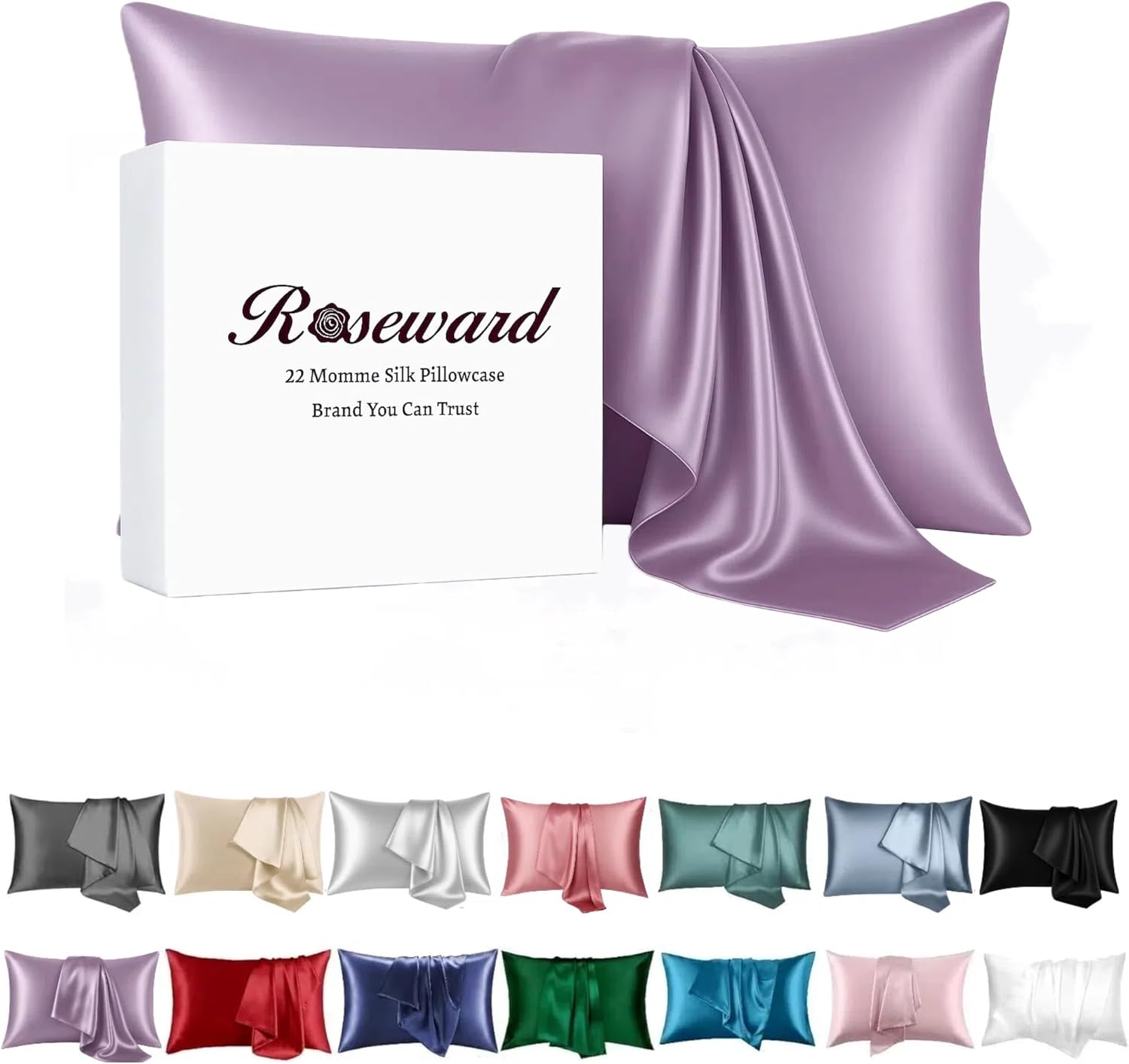 100% Mulberry Silk Pillowcase for Hair and Skin, 22 Momme