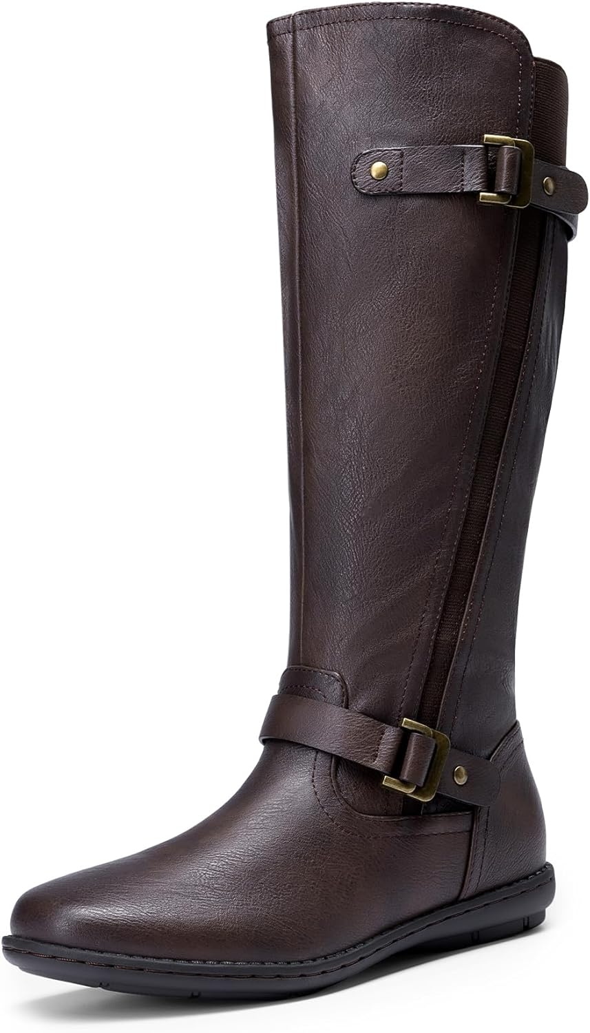 Wide Calf Knee High Boots for Women - Cozy Faux Fur-Lined Style