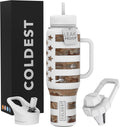 Coldest 46 oz Tumbler with Handle and Straw - Insulated and Leak Proof