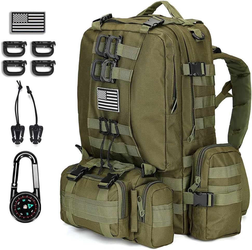 Large Military Tactical Backpack for Men and Women, 40-50L