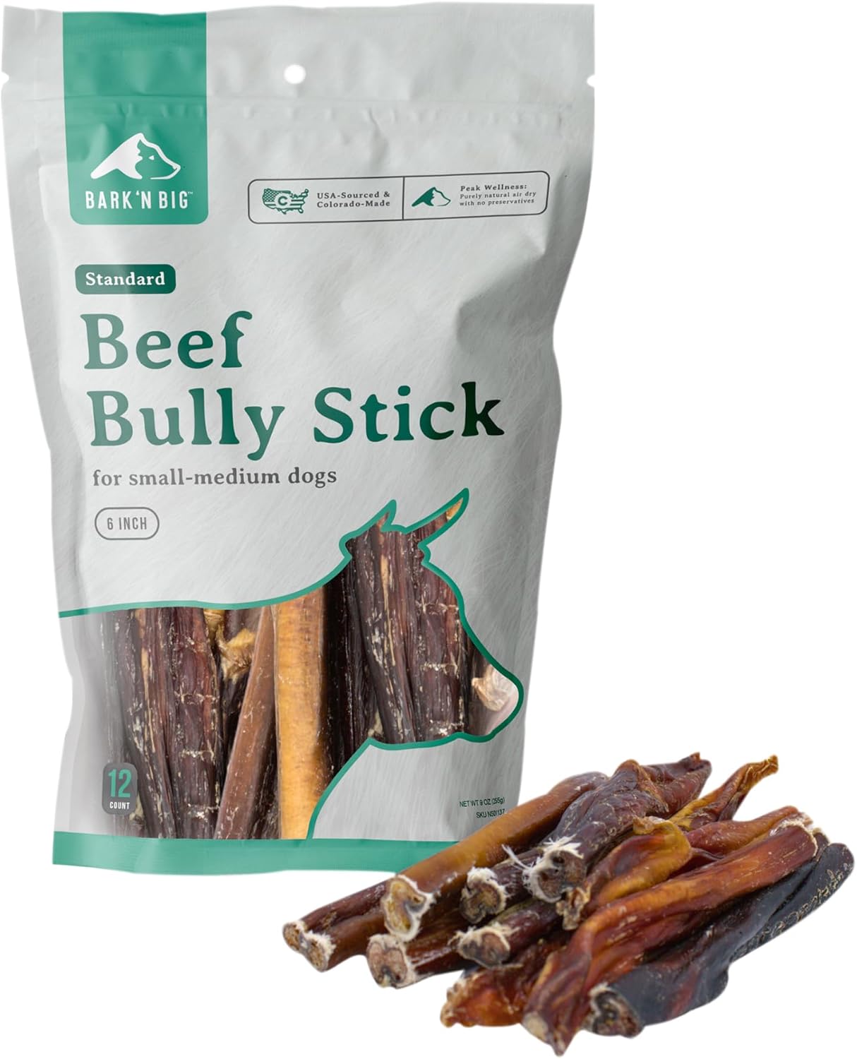 Bully Sticks for Dogs - 6 Inch Odor Free Chews Made in USA
