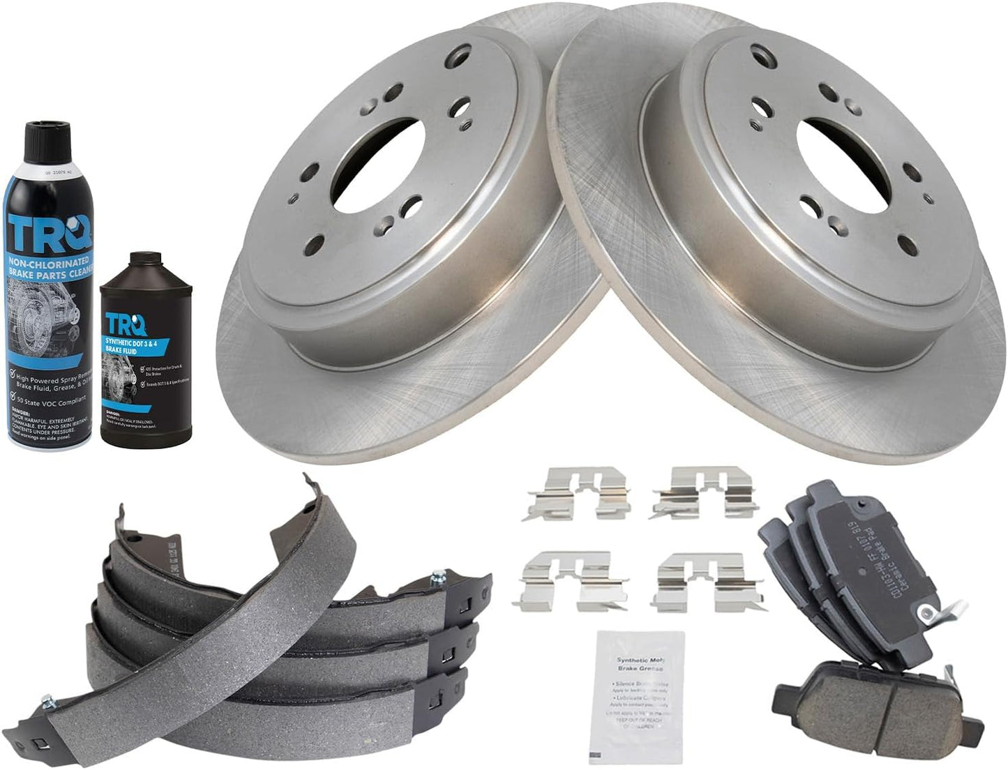 TRQ Rear Brake Pad & Rotor Kit for 2006-2014 Honda Ridgeline