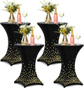 Orange Dot Spandex Highboy Covers - Perfect for Parties!