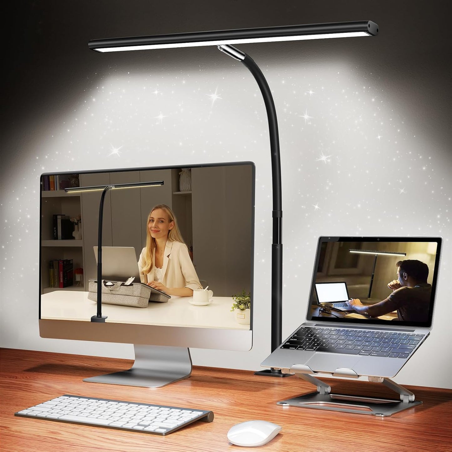 Airlonv LED Desk Lamp: Eye-Caring Dimmable Light