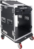 Sound Town 14U PA DJ Pro Audio Rack Case - Durable Road Rack