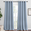 NICETOWN Vintage Blue Blackout Curtains 90 in Length - Thermal